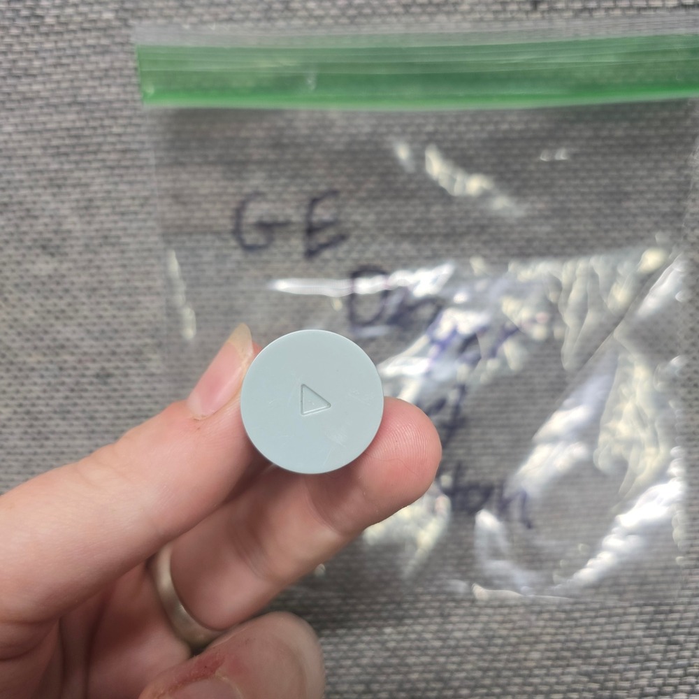 GE Dryer Start Button Replacement Part Gray Good Round Arrow Design
